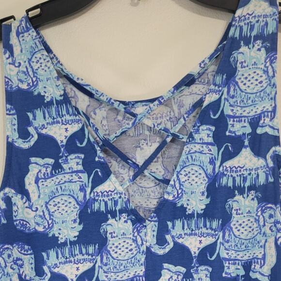 Lilly Pulitzer Dress Womens XS Elephant Print Swing Boho Coastal Beach Dress - Picture 4 of 8